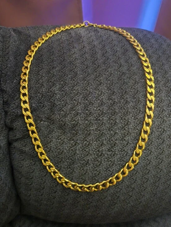 Miami Cuban Gold Plated Link Chain Necklace