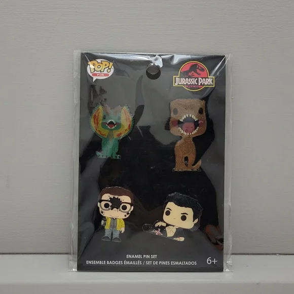 Pop Jurassic Park Nwtg Set of 4 Pins