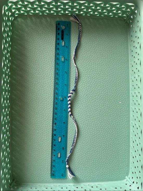 Handmade Blue & White Braided Friendship Bracelet