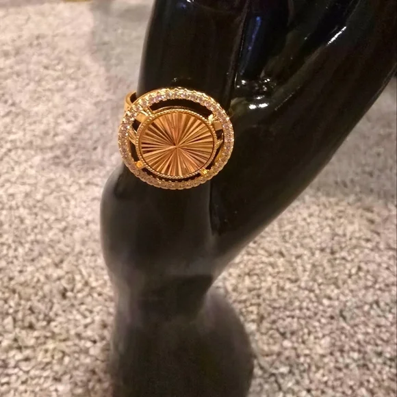 21kgp Dubai Jewelry - Elegant Gold and Silver Women's Ring