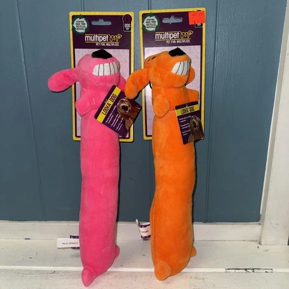 Lot Of 2 Bright Multipet Loofa Ruff 12