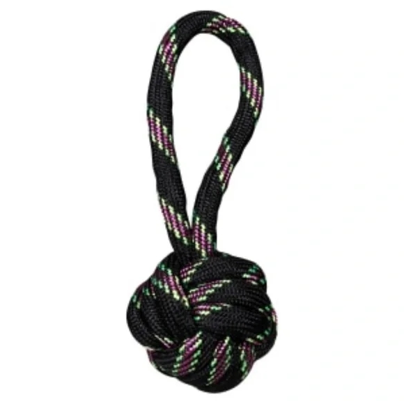 NWT Dog Rope Knot Toy Black Purple Green