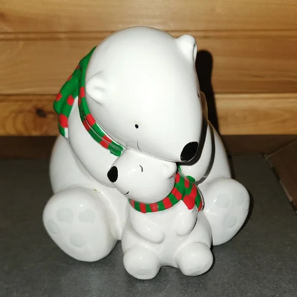 Vintage Telaflira Coca Cola Polar Bear Planter