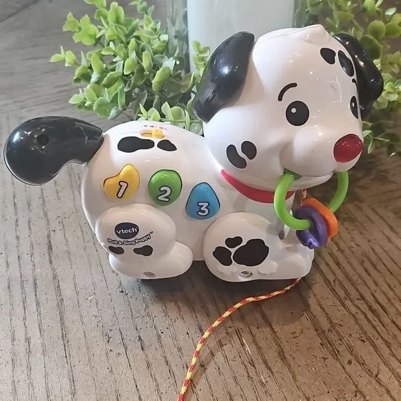Interactive Black and White Dog Toy Vtech