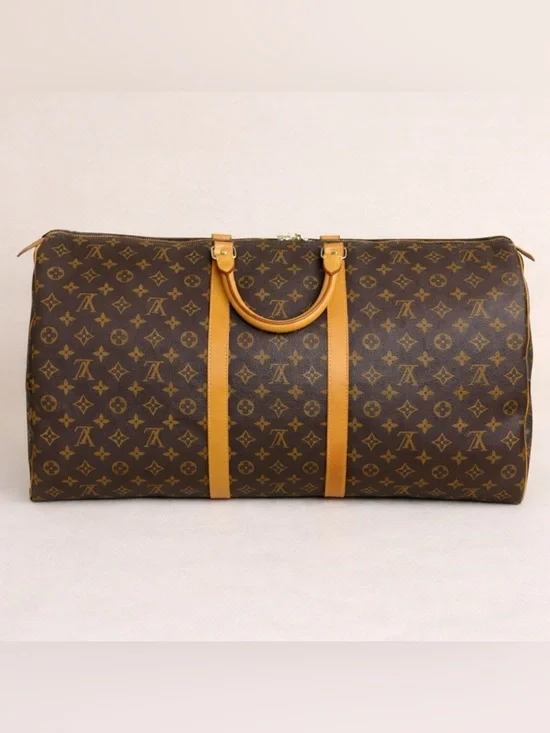 Louis Vuitton KEEPALL 60 Monogram VINTAGE Weekend Duffle Travel Bag + INSERT 🤩