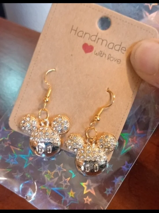 $8 Each Or Bundle 5/$20  Handmade Gold-tone Mickey Mouse Inspired Earrings