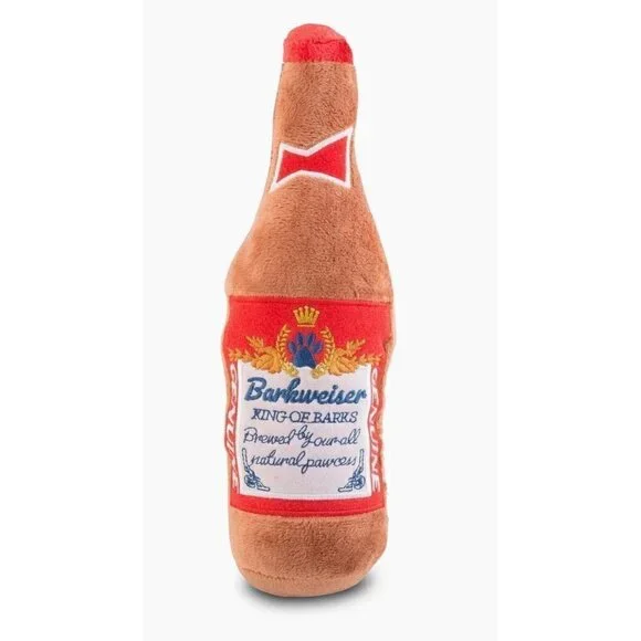 1 LEFT!! BARKWEISER BEER DOG TOY