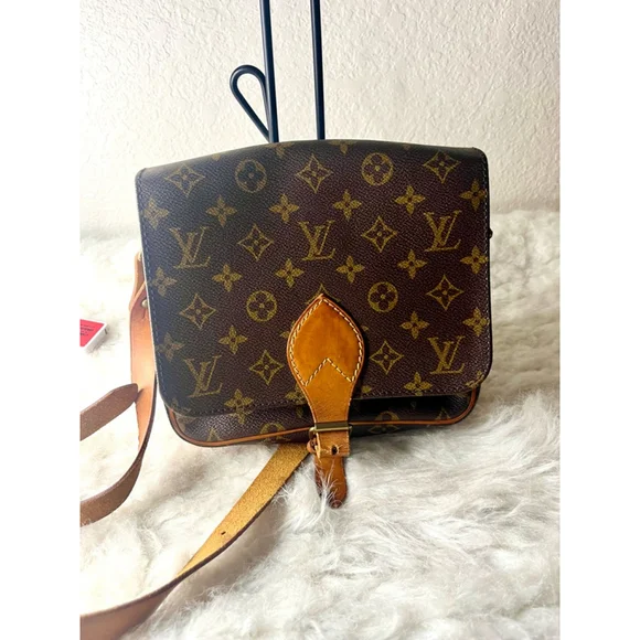 LOUIS VUITTON Cartouchiere GM Shoulder Bag Monogram Leather Brown France M51252