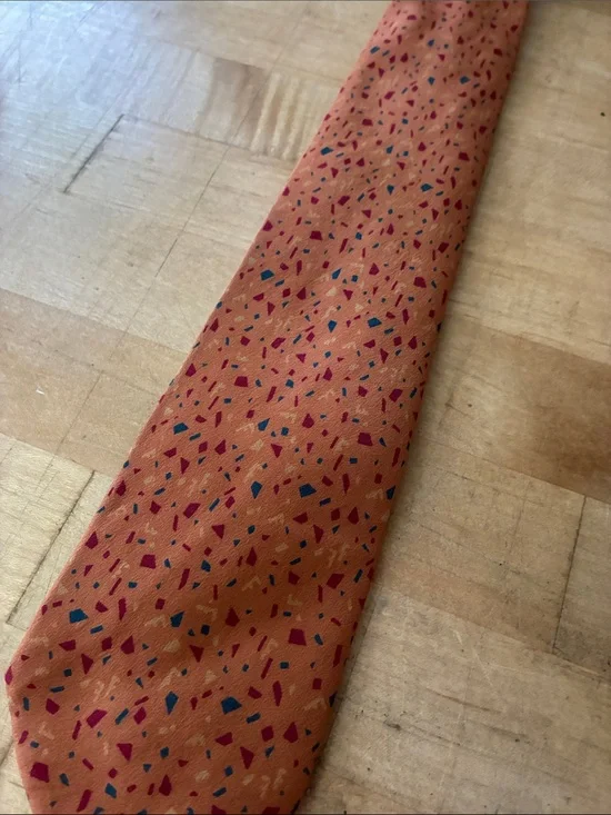 GIFTED! Vintage Fendi Terrazzo 100% Silk Tie Scarf!