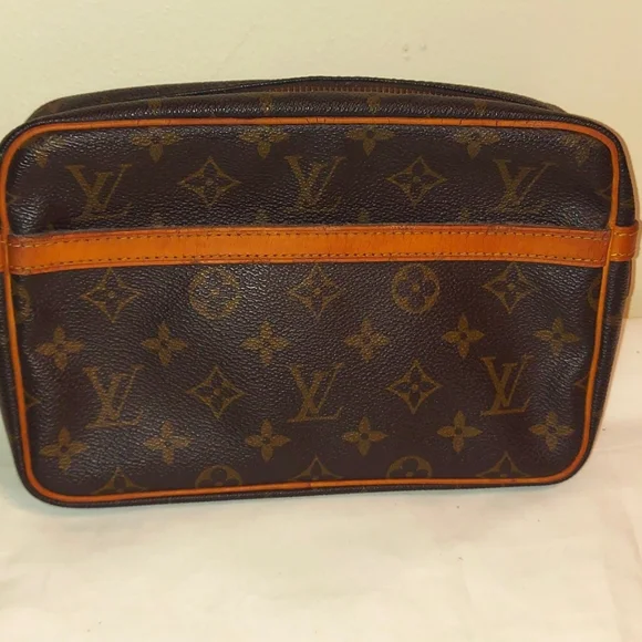 AUTHENTIC Louis Vuitton Vintage Monogram Compiegne Clutch Cosmetic Bag Pouch
