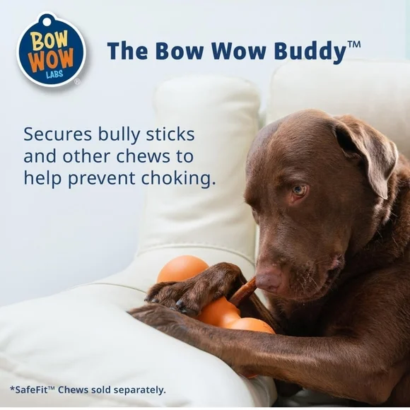 Medium Bow Wow Lab Bow Wow Buddy Safety Device,Bully Stick Holder for Dogs
