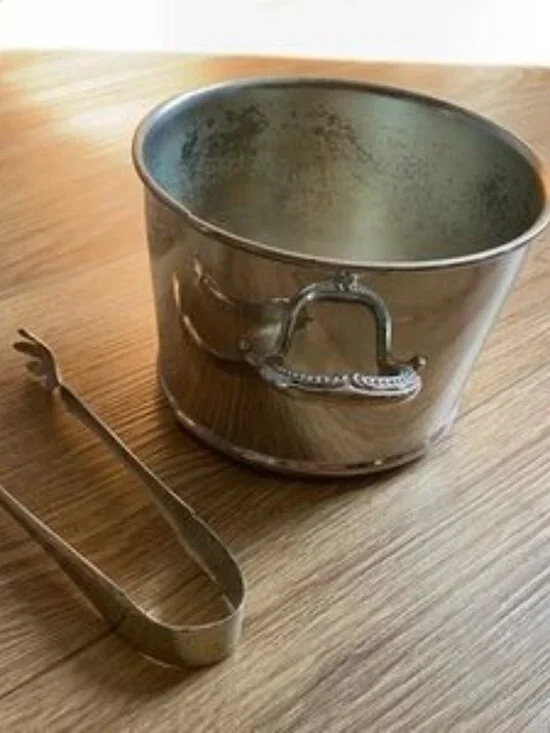 Vintage E.P. Copper & B.M. Mounts Primrose Plate (Silver) Ice Bucket & T