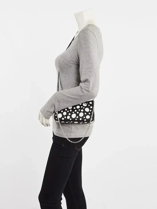 Louis Vuitton x YK Black/White Leather Easy Pouch on Strap Bag