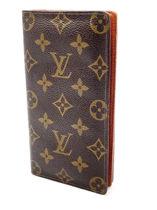 Auth Louis Vuitton Monogram Porte Cartes Credit Wallet