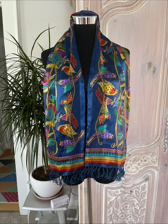 Laurel Burch Silk Bird Scarf