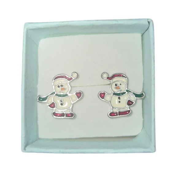 White Snowman Kid's‎ Earrings