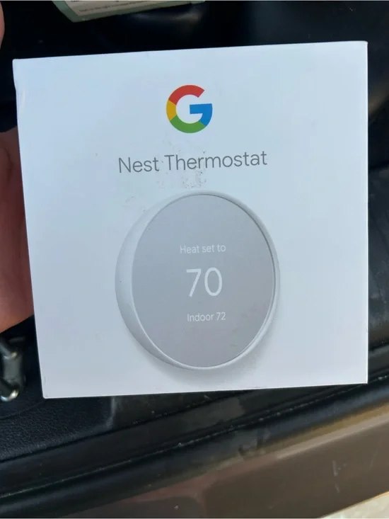 Google Nest Thermostat - White and Silver Trim