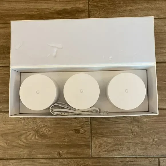 Google AC1304 Mesh Wifi Router Wireless Router 3 Pack (No Power Cables)