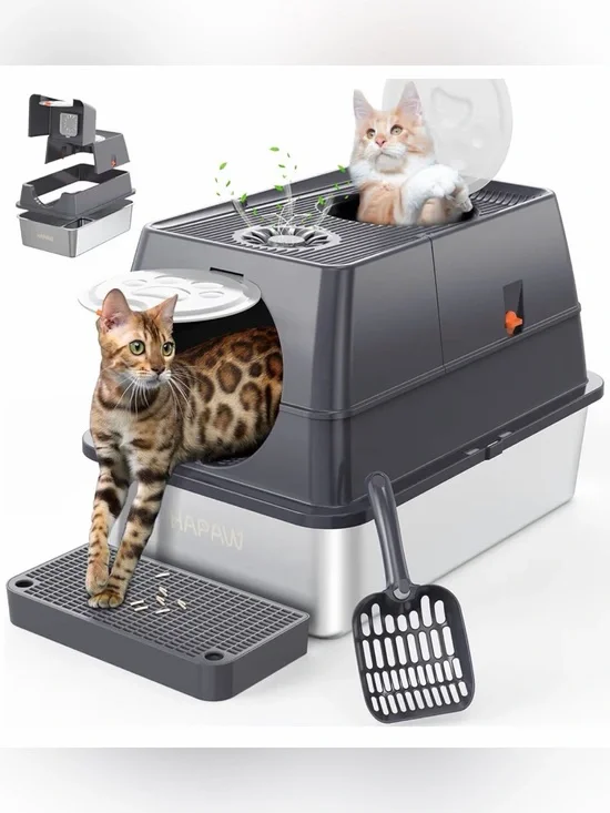 Enclosed Stainless Steel litter Box