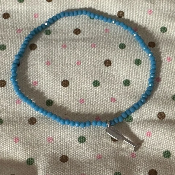 Blue Beaded Bracelet with charms