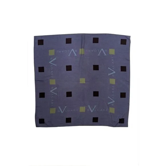 Bvlgari - Blue, Green, & Black Silk Scarf