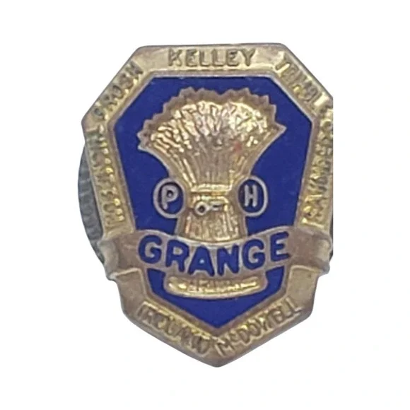 Vintage Grange Lapel Pin National Patrons of Husbandry P of H Enamel Badge