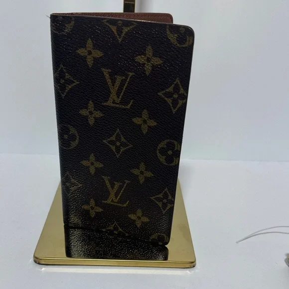 AUTHENTIC Louis Vuitton Dark Brown and Gold Monogram wallet