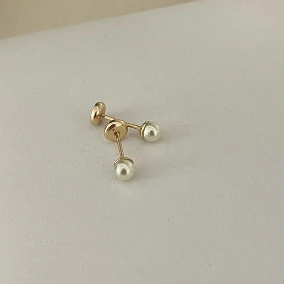 18k Gold Filled Baby Pearl Stud Earrings