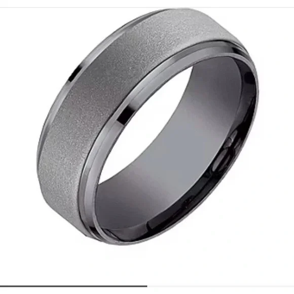 NEW Mens 9mm Tantalum gray Wedding Band $1000 MSRP
