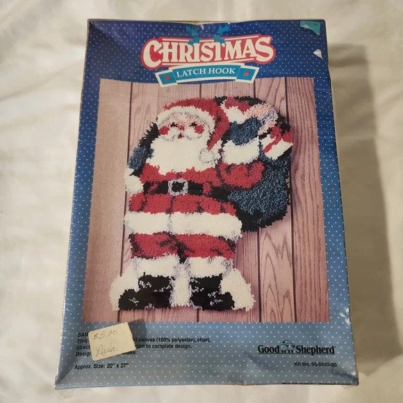 Vtg Christmas Latch‎ Hook Named 