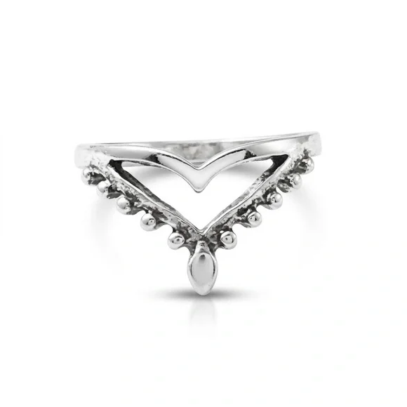 5/$8 🩷 MUST BUNDLE Silver Chevron V-Shape Ring