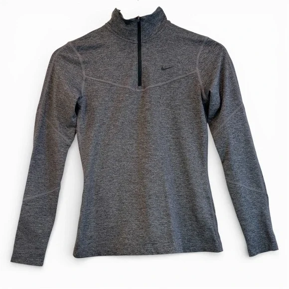 Nike Charcoal Gray Quarter-Zip Top XS