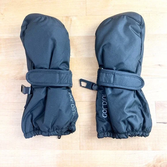 Gordini Mittens Easy On Childrens Size XXS Black Insulated Winter Ski Snowboard