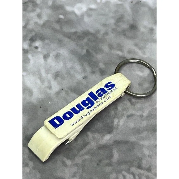Douglas Press Vintage Keychain Keyring Bottle Opener