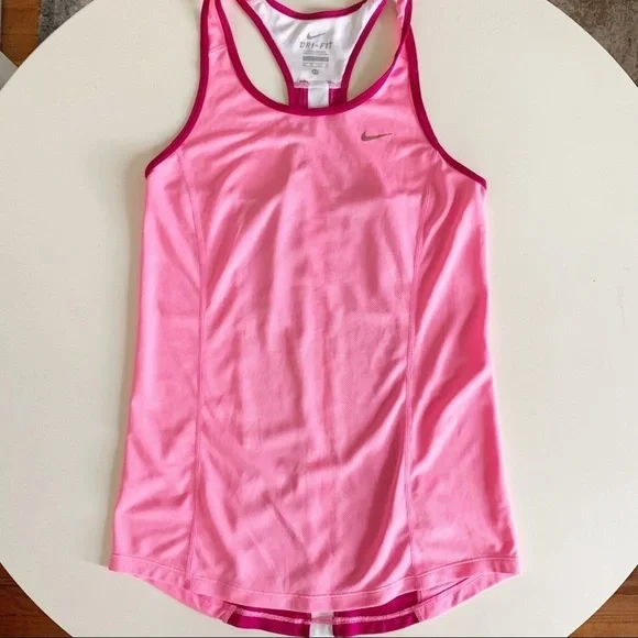 Nike Dri-Fit Running Racer Back Tank Top Pink Size XS