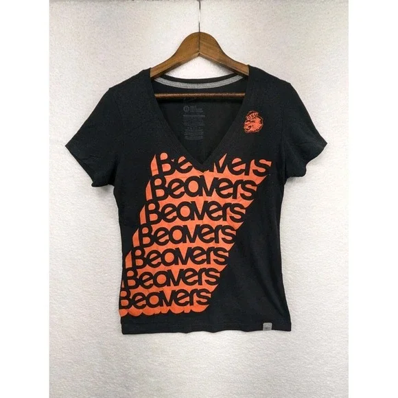 Oregon State OSU Beavers Nike Women's‎ Black V-Neck T-shirt XL
