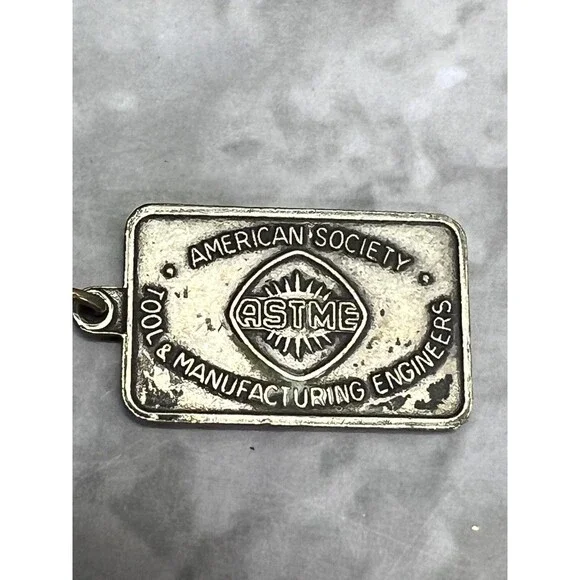 ASTME American Society Tool & Manufacturing Engineers Vintage Keychain Keyring