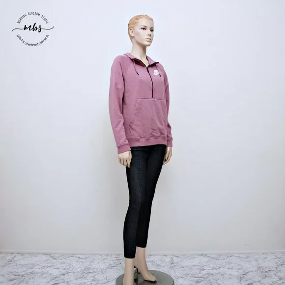 Nike 1/2 Zip Turtleneck Cotton Blend Sweatshirt‎
