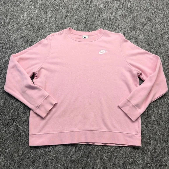 Nike Sportswear Club Fleece Crewneck Sweatshirt Pink DQ5473-690 Large