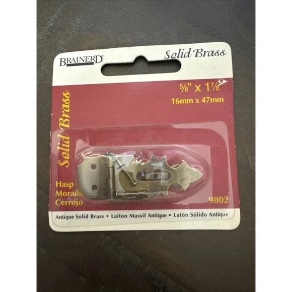 Solid Brass Hasp in Antique Brass - 1-7/8