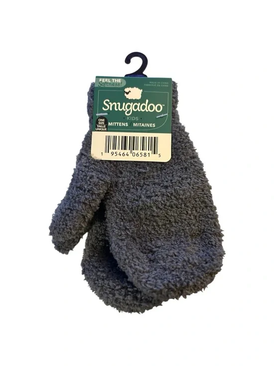 SNUGADOO Kids Slate Gray Super Soft Winter Mittens One Size Toddler Girls NWT