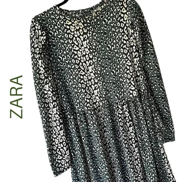 ZARA | NWOT | ANIMAL PRINT LONG SLEEVED DRESS | SIZE: MEDIUM
