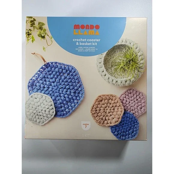 Mondo Llama Crochet Coaster &basket Kit‎ Makes 7