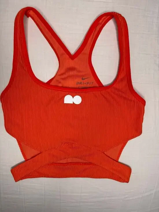 Nike Womans Naomi Osaka Court Tennis Crop Top Orange Sz xs. pickleball