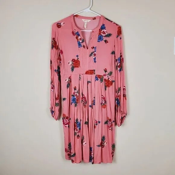 Matilda Jane Let's Go Out Pink Floral Babydoll Dress Size XSIn good condition