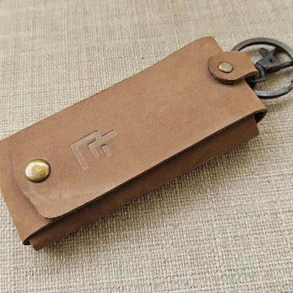 Handcrafted Keychain High Quality Genuine Leather 4 Keys Holder Key Fob New