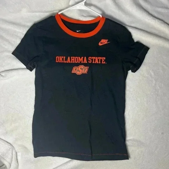 Oklahoma State Womens Nike Dri-Fit Black Nike Sport Performance Shirt S