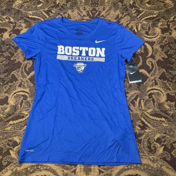 Nike Dri-FIT Boston Breakers FC NWSL Soccer women's Blue t-shirt Size Medium New