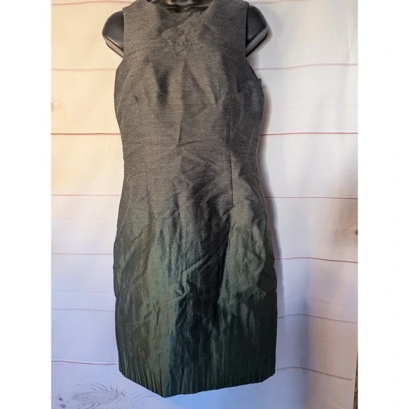 Lee Anderson Couture Women Dress Size S‎ ombre gray/ green Cocktail Vintage