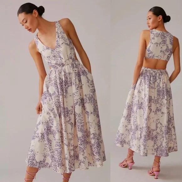 Aureta‎ Kajsa Midi cutout Dress NWT size medium